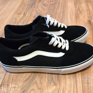 Vans Off The Wall Black White Sneakers Women's Size-6